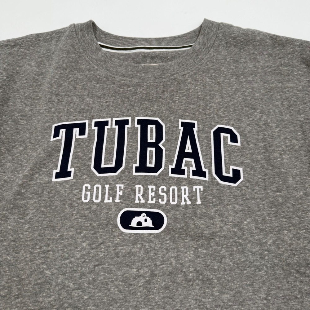 League 91 Tubac Golf Resort Sweatshirt Mens Large Gray Curved Hem Crewneck L